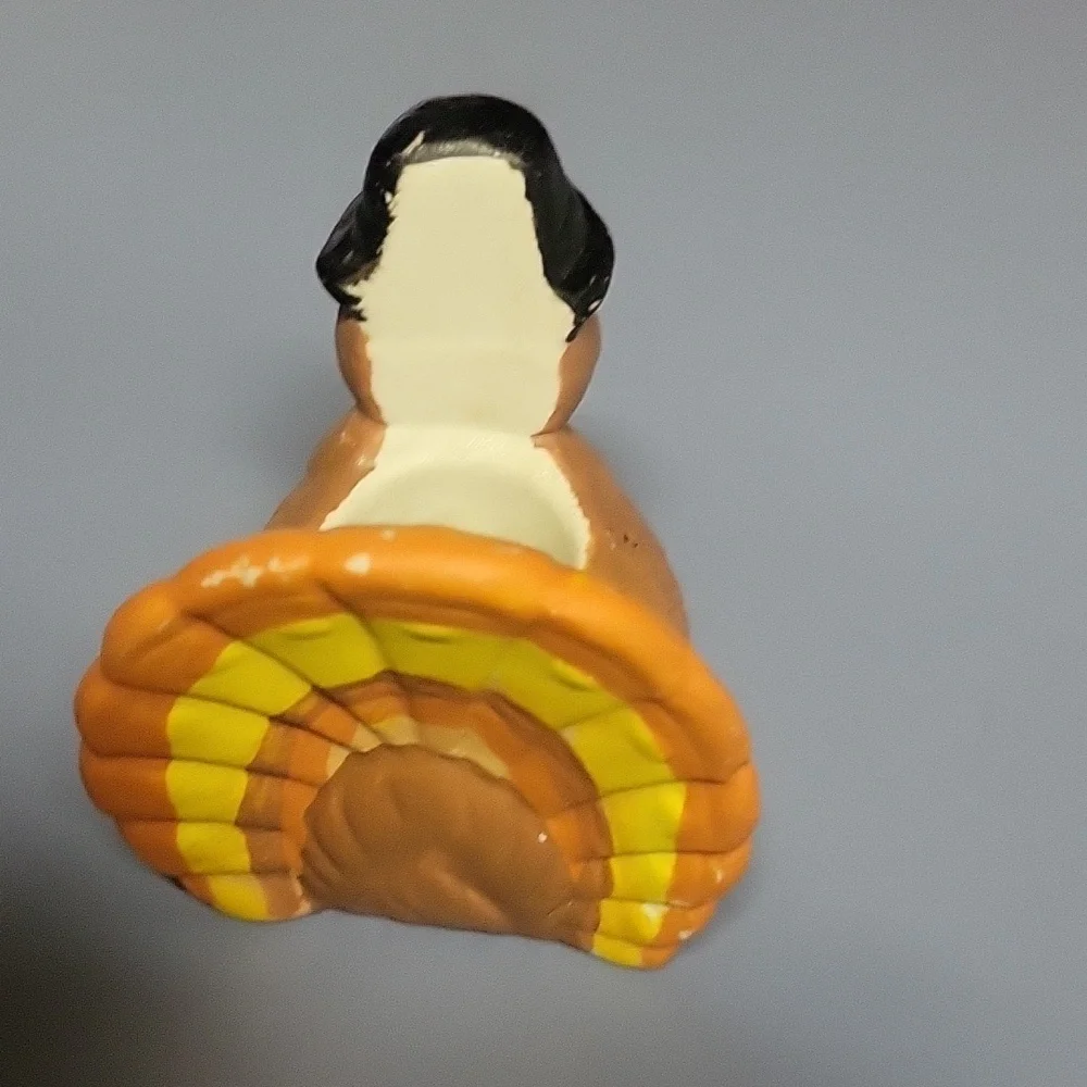 Hand painted turkey candle sticks and white candles - Picture 8 of 10